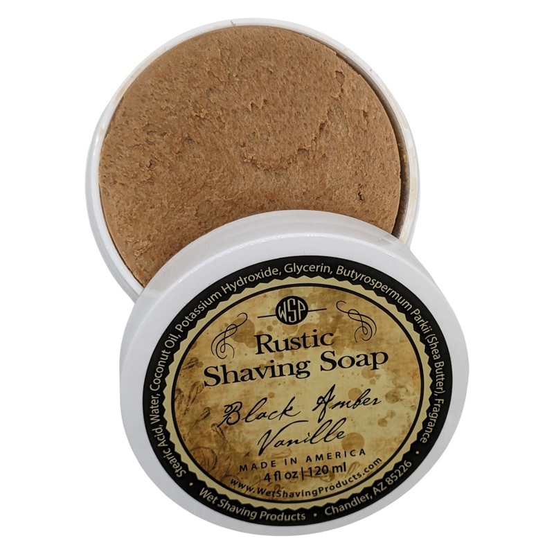 Black Amber Vanille Rustic Shaving Soap – by Wet Shaving Products