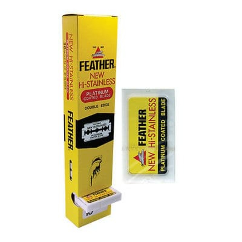 Feather Hi Stainless Double Edge Razor Blades (200 blade pack)