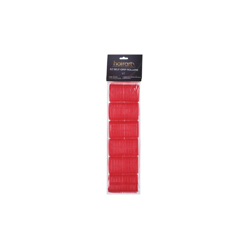 Hairart Short Bouffant Red Rollers 1 1/2″ (6 pieces)