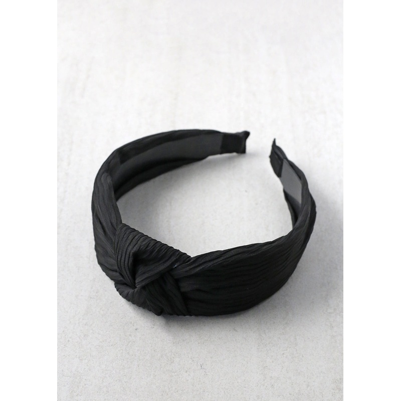 Textured Knot Headband Black