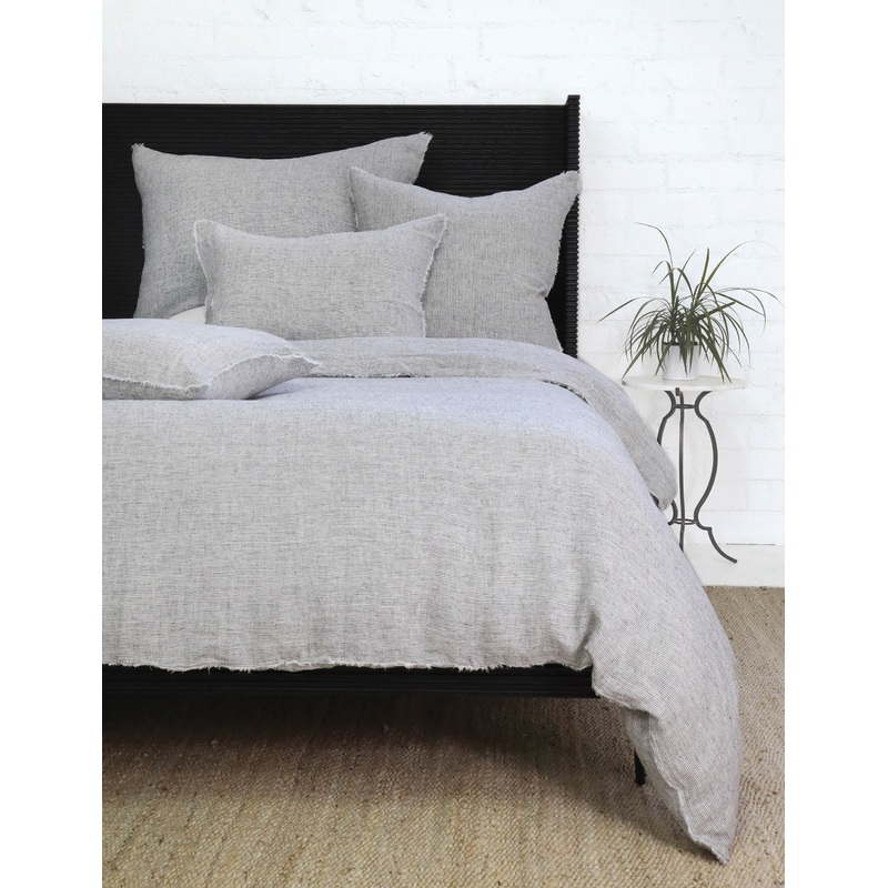Logan Linen Duvet by Pom Pom at Home Navy King