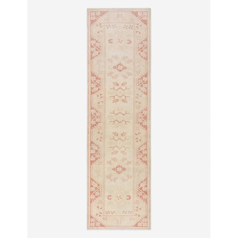 Vintage Turkish Hand-Knotted Wool Runner Rug No. 279, 2′ 7″ x 9′ 1″