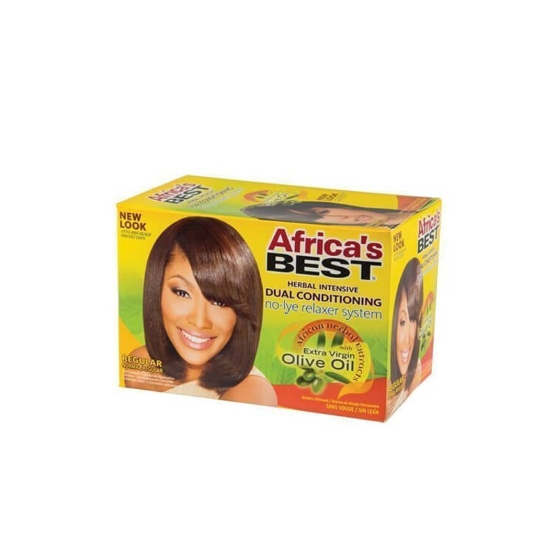 Africas Best Dual Conditioning No-Lye Relaxer System Regular Strength