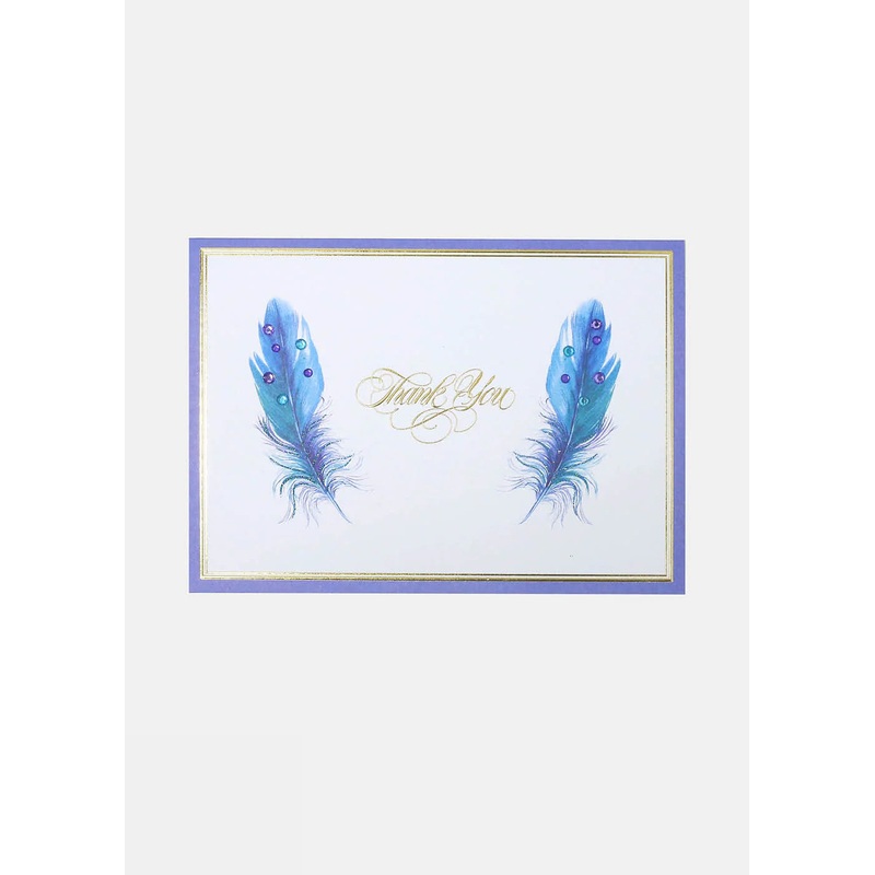 Thank You Feathers Greeting Card