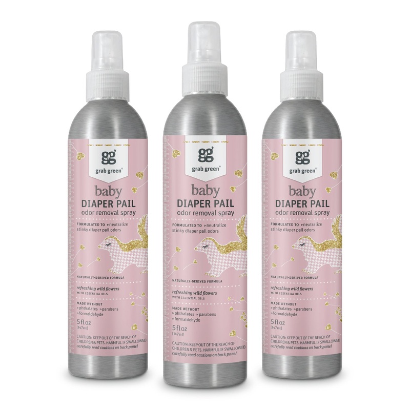 Baby Diaper Pail Odor Removal Spray – 3 Pack – Wild Flowers