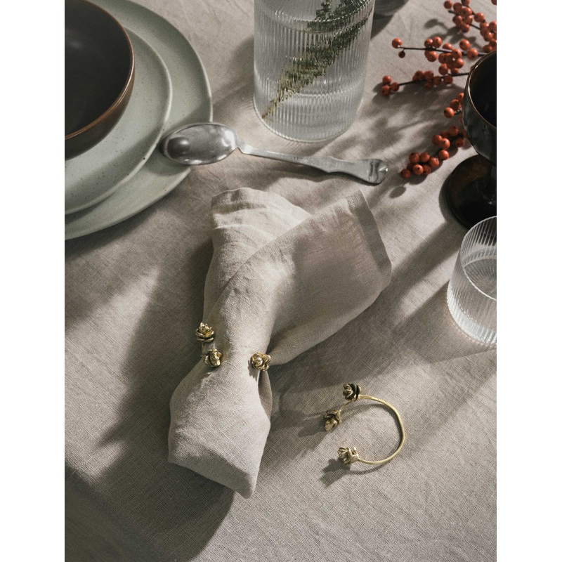 Forest Napkin Rings (Set of 4) by Ferm Living Brass