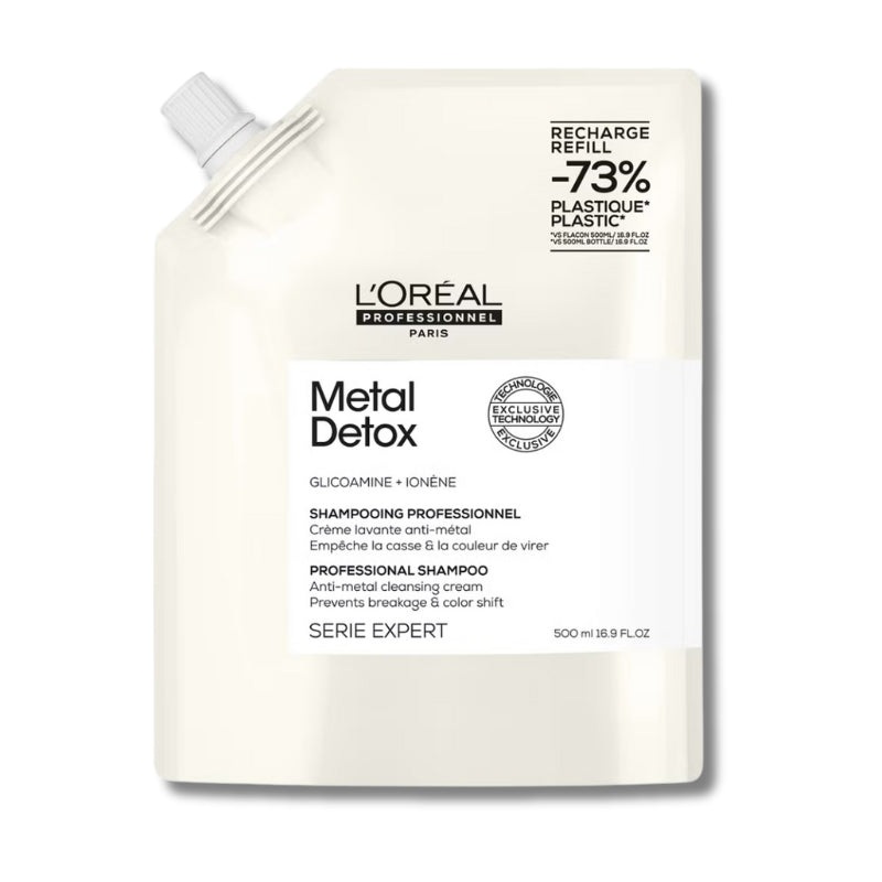 L’Oral Professionnel Metal Detox Shampoo Refill Pack 500ml for Breakage and Colour Protection