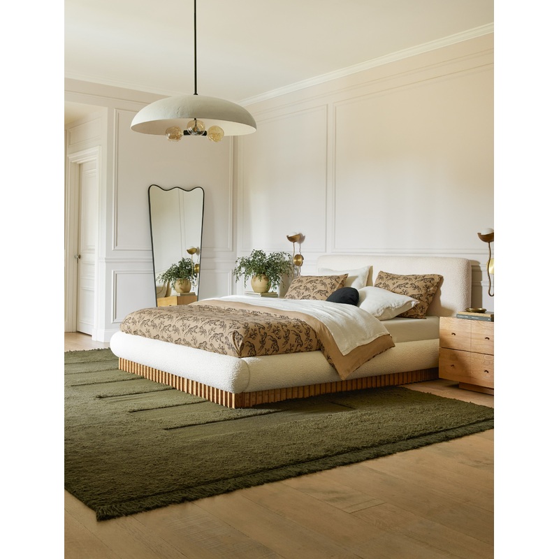 Billow Bed by Sarah Sherman Samuel Ivory Boucle Queen