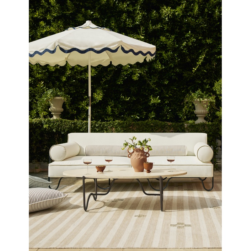 Littu Indoor / Outdoor Striped Bolster Pillow by Sarah Sherman Samuel Brown