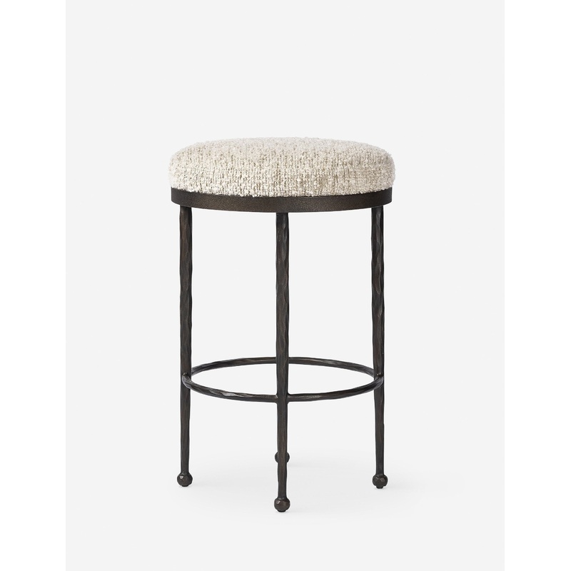 Letlow Bar and Counter Stool Ivory Boucle Counter
