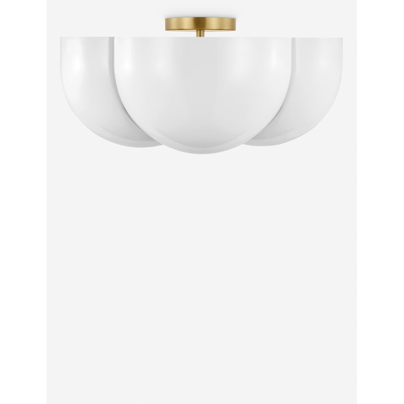 Cheverny Semi-Flush Mount Light by Christiane Lemieux Burnished Brass 20″Dia