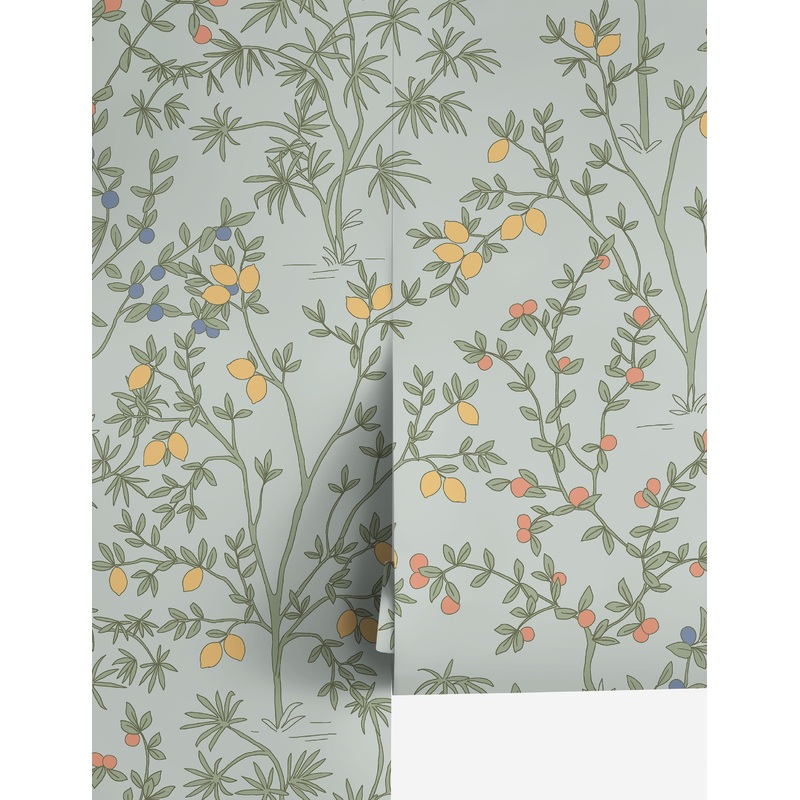 Lemon Grove Peel + Stick Wallpaper by Erin & Ben Co. Light Blue