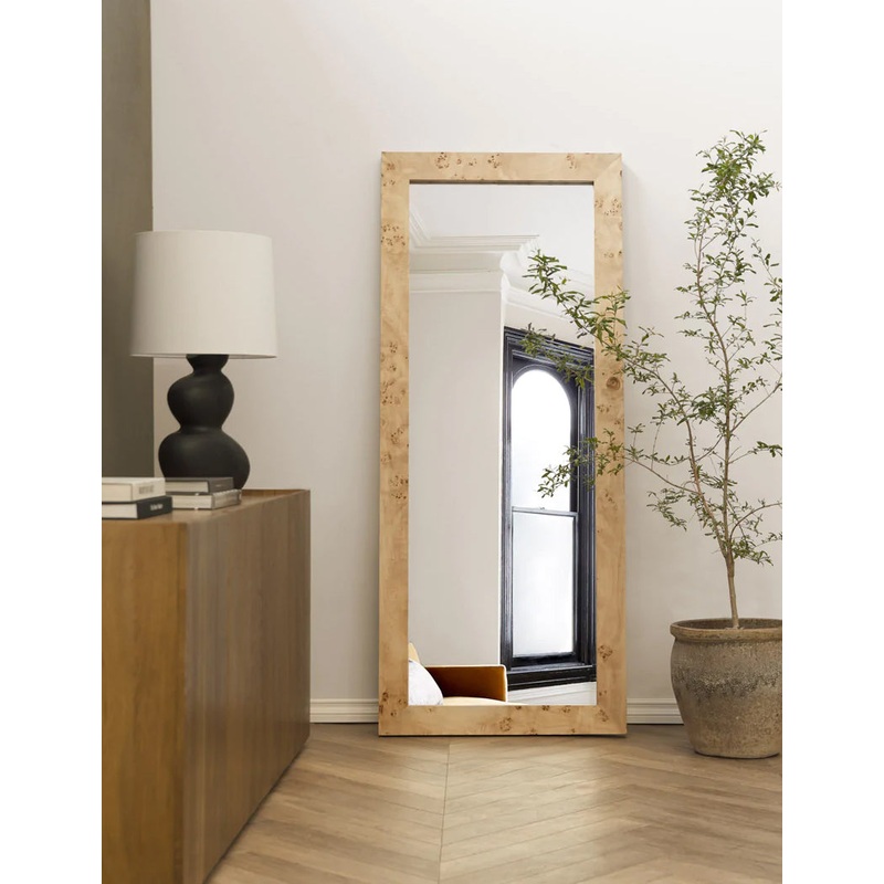 Bree Burl Wood Floor Mirror