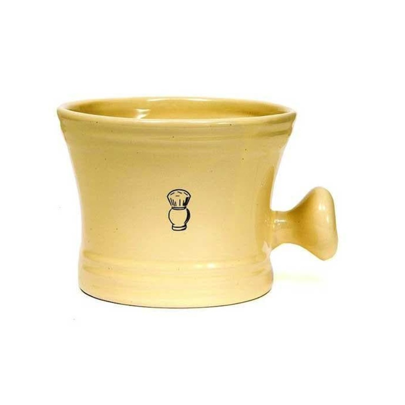 PureBadger Collection Shaving Mug, Apothecary Style, Cream Porcelain, Fits Standard 100g Shaving Soap