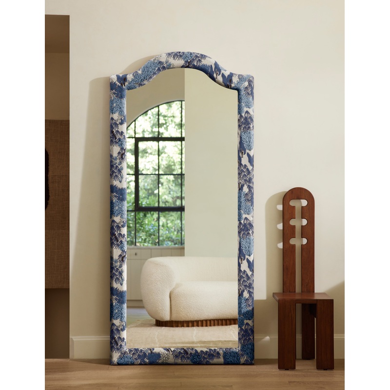 Garden Walk Upholstered Full Length Mirror by Sarah Sherman Samuel Blush