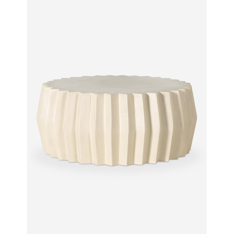 Davila Round Indoor / Outdoor Coffee Table Ivory