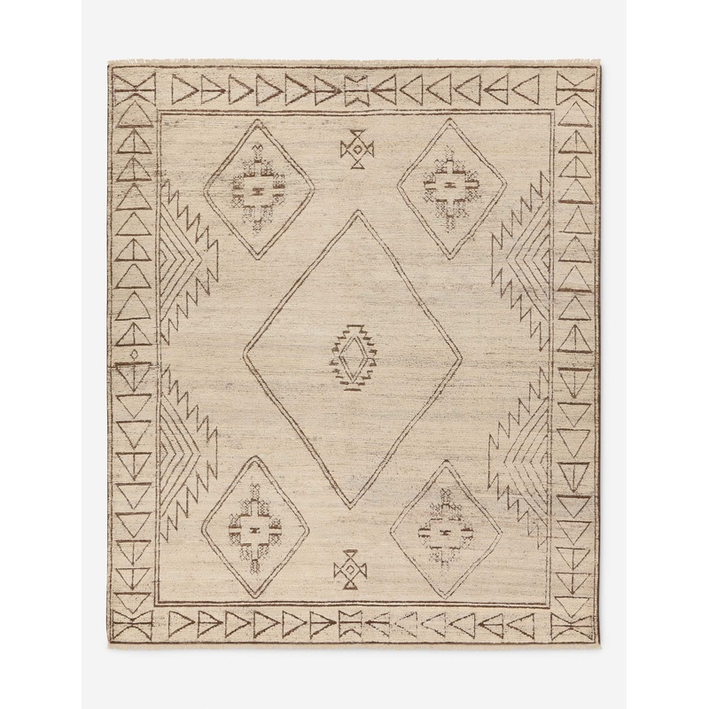 Bethia Hand-Knotted Wool Moroccan-Style Rug 8′ x 10′