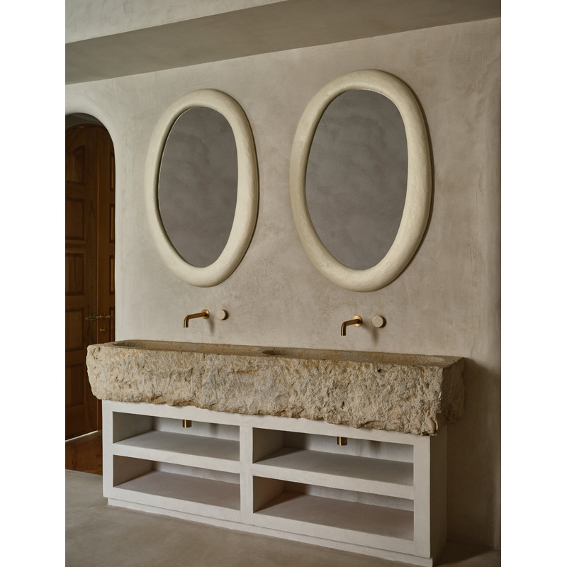 Simone Mirror by Button Atelier x Co.House Designs Ivory