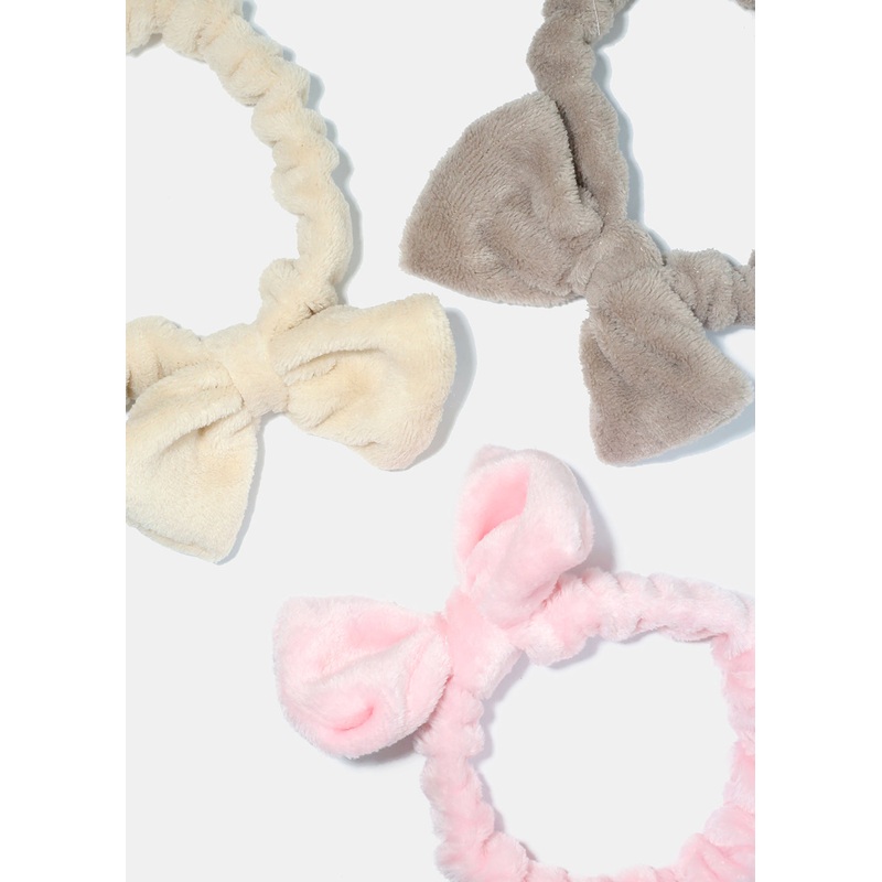 Spa Headband with Bow Black