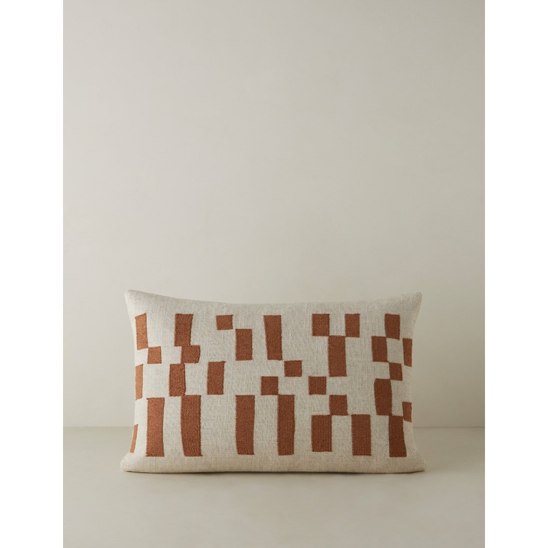 Mosaic Embroidered Pillow by lan Byrd Lumbar