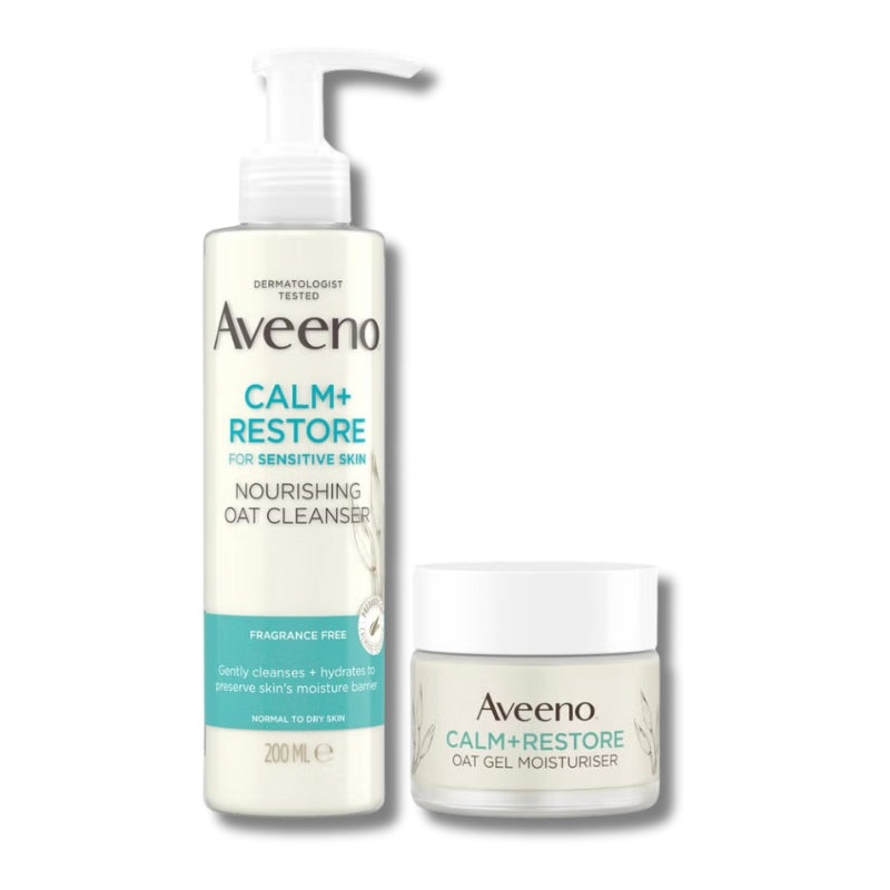 Aveeno Face Calm and Restore Sensitive Skin Best Seller Duo (Worth 20.48)