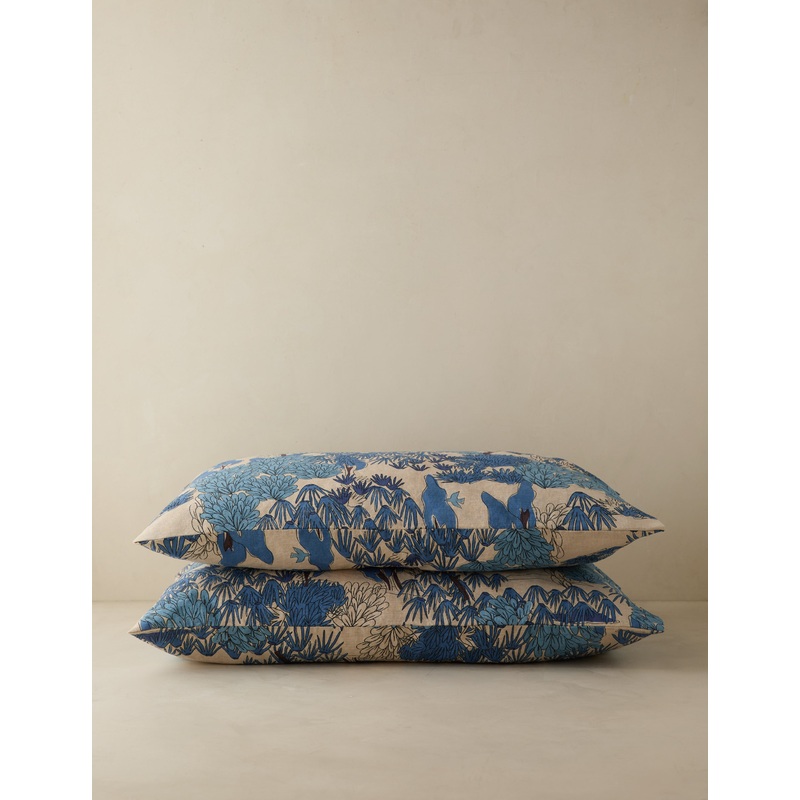 Garden Walk Linen Cotton Pillowcase (Set of 2) by Sarah Sherman Samuel Blush Standard