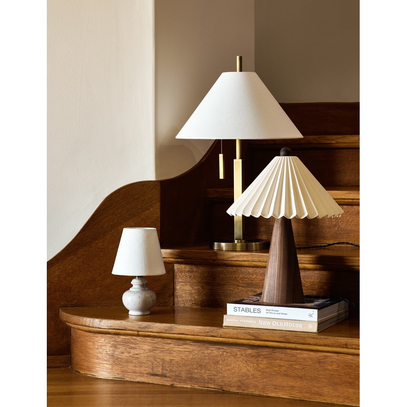 Benicio Mini Table Lamp White Alabaster