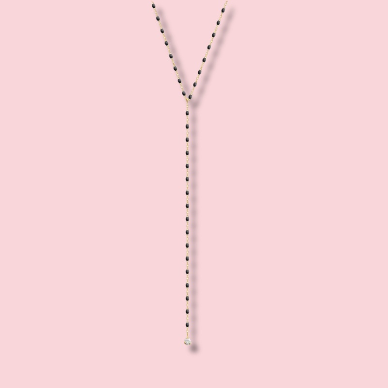 Mini Gigi Y Necklace Yellow Gold/ Turquoise