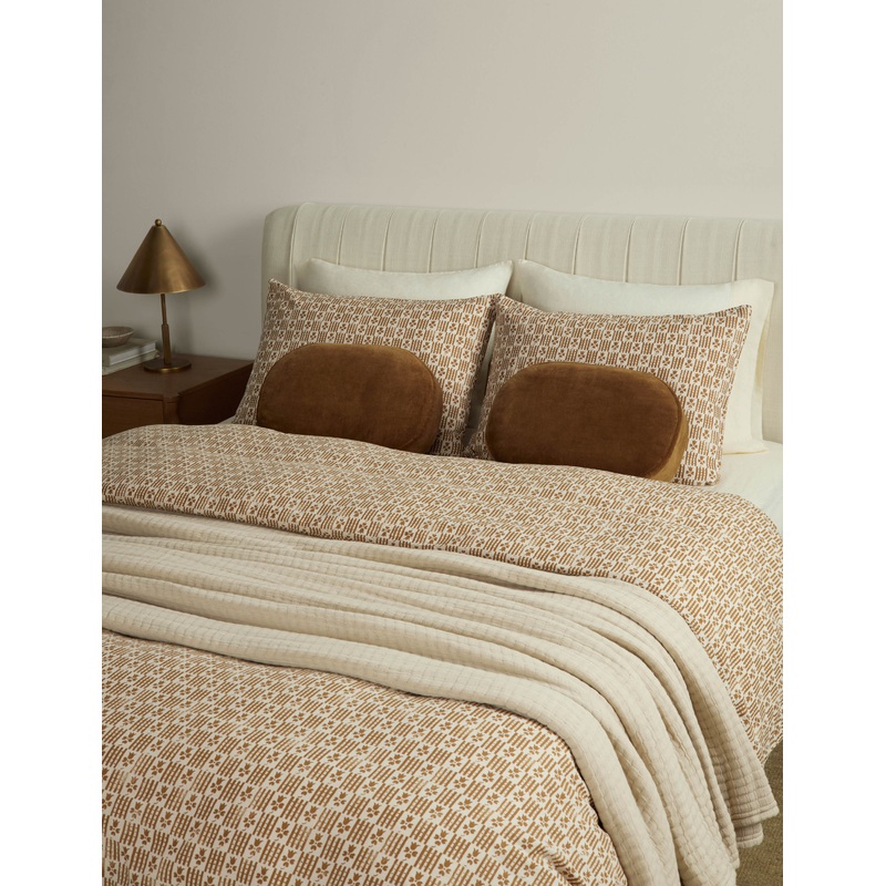 Hedra Linen Cotton Duvet Cover Marigold Full/Queen Duvet Cover