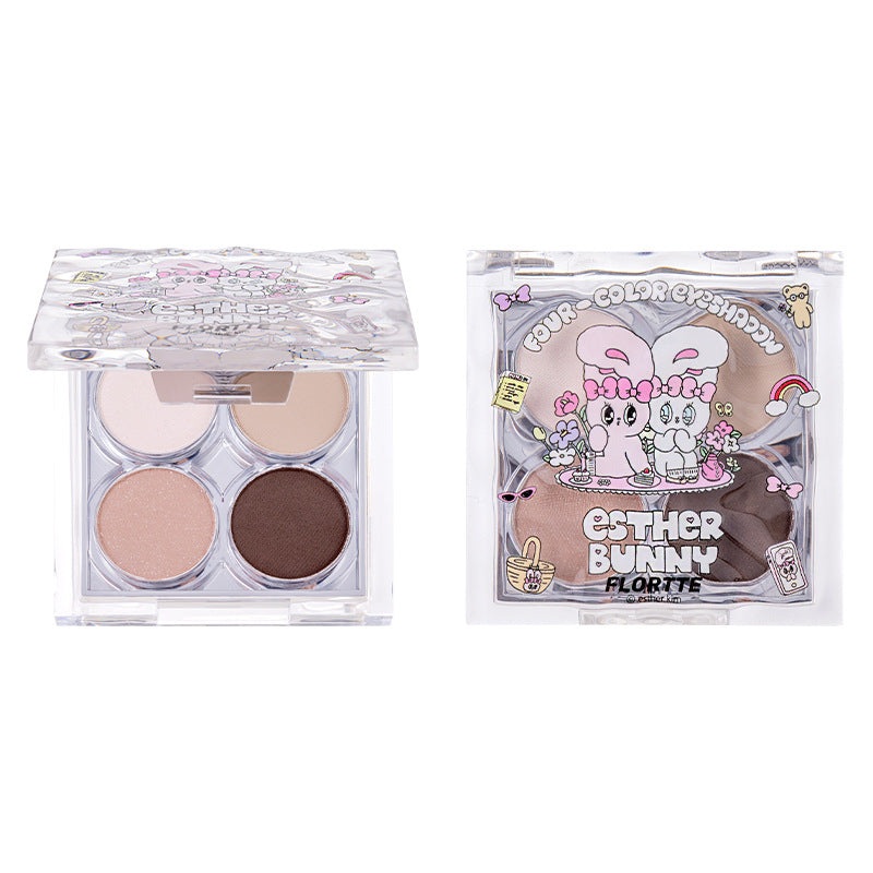 Flortte X ESTHER BUNNY Four Color Eyeshadow Palette 4g x 01 Milky Bunny