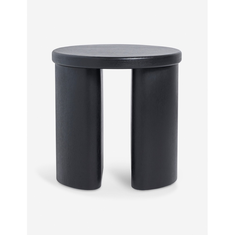 Olga Round Side Table Black