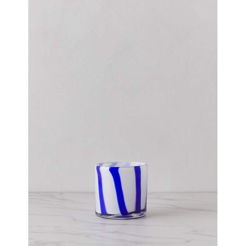 Donte Candle Holder Blue and White