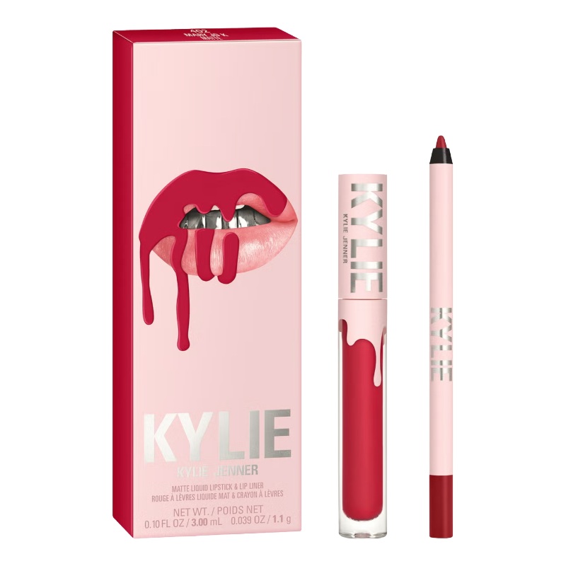 Kylie Cosmetics Matte Red Liquid Lipstick & Lip Liner 402 Mary Jo K