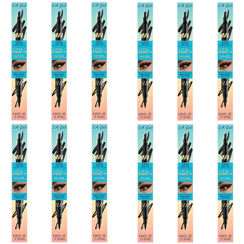 L.A. Girl Line + Wing It – Dual Ended Liquid Eyeliner Black – Wholesale 12 Units (G97928)