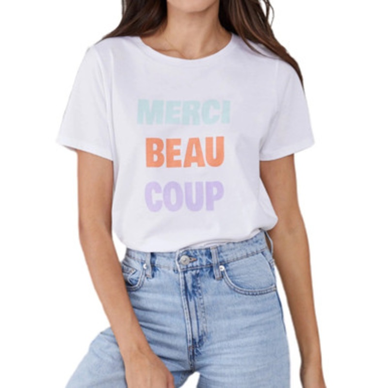 Merci Beau Coup Tee – White.
