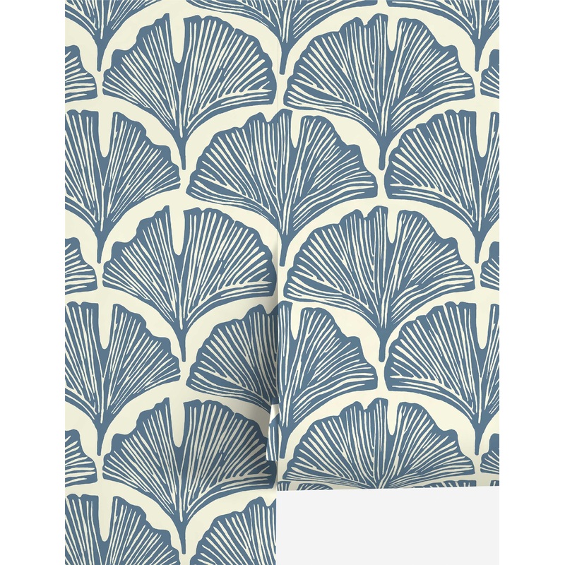 Pluma Peel + Stick Wallpaper Mustard