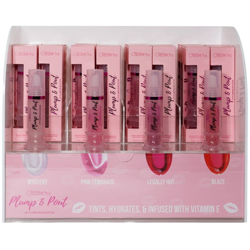 Beauty Creations Plump & Pout – Wholesale Display 24 Units + 4 Tester (LPPD)