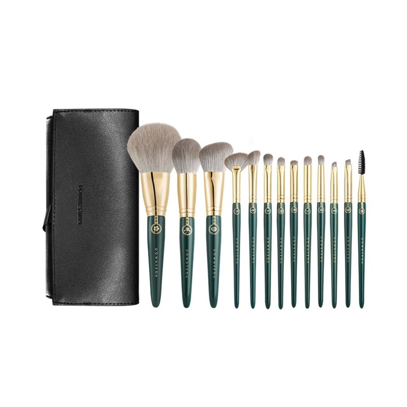 Rownyeon Portable Makeup Brush 13-in-Set 13 Brushes with Bag