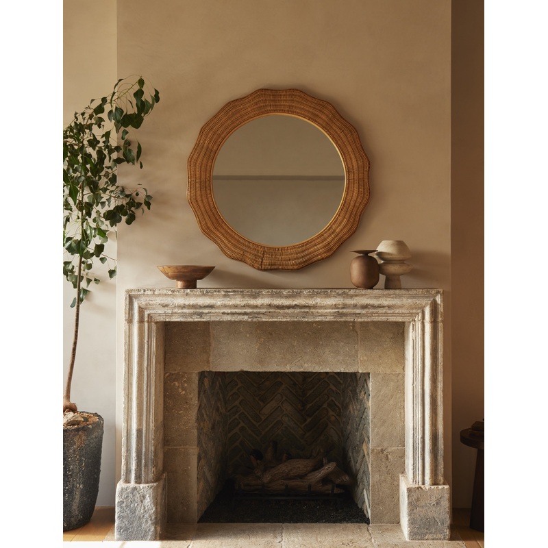 Yarely Round Mirror Natural