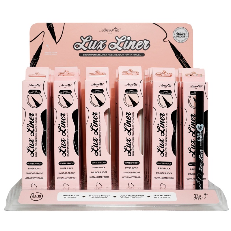Amor Us Lux Liner Brush Pen Eyeliner – Wholesale Display 36 Units (CO-NLUXD)