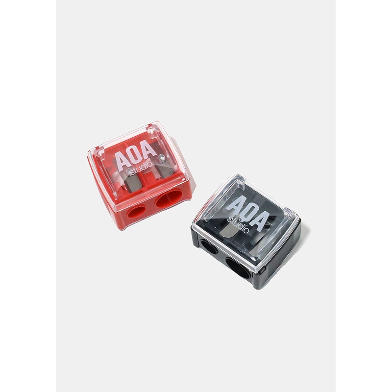 AOA Dual Makeup Pencil Sharpener Black