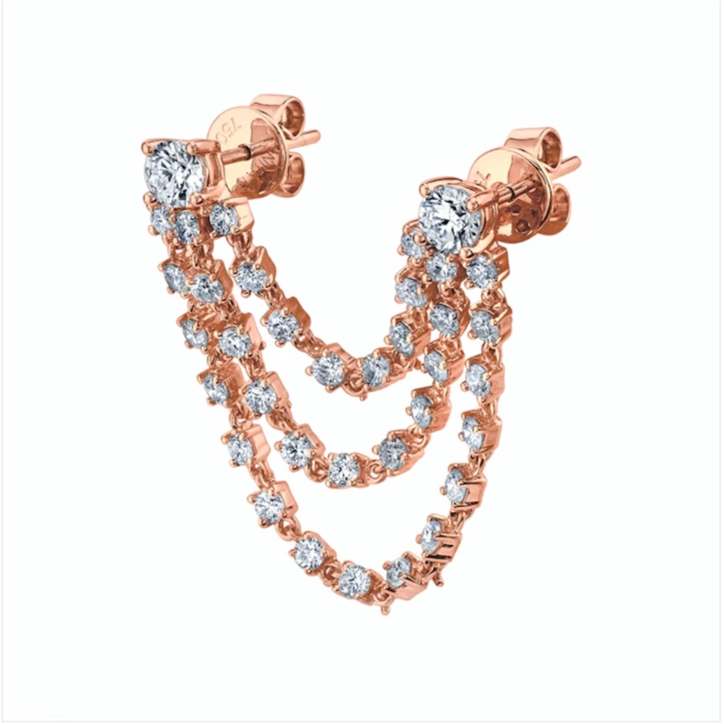 BIANCA DIAMOND LOOP EARRING Yellow Gold