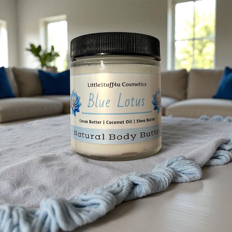 Natural Body Butter | Blue Lotus Plastic Sample Jar