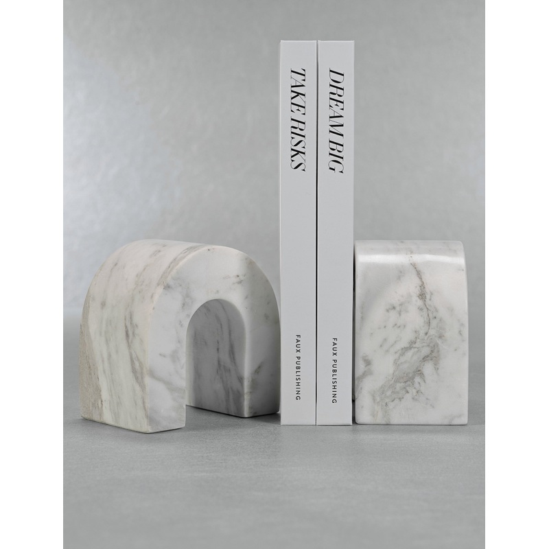 Marchbank Bookends (Set of 2) White