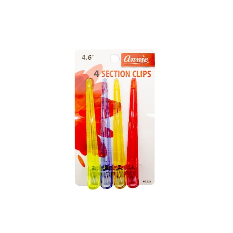 Annie #3231 Section Clips Assorted Colors 4.6″ 4 ct