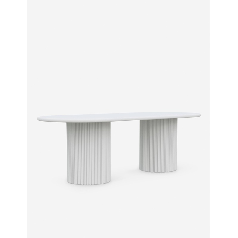 Portillo Indoor / Outdoor Oval Dining Table White