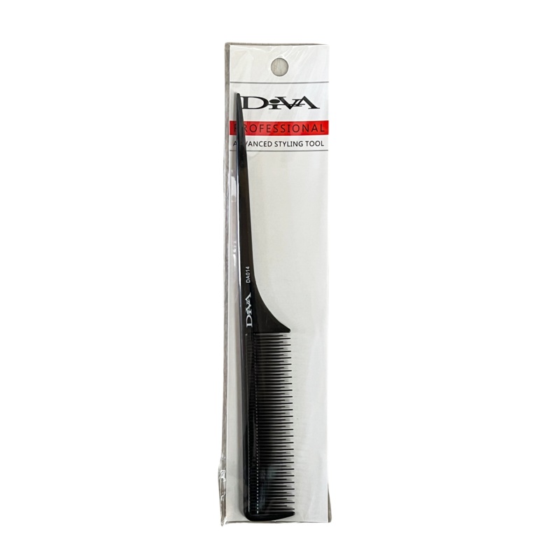 Diva Professional Advanced Styling Tool Teasing Tail Comb 9 1/4″