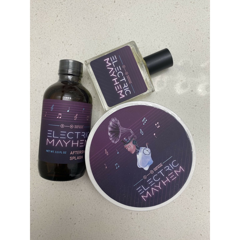 Electric Mayhem-New Unobtanium Shaving Soap, Aftershave Splash, and EDT