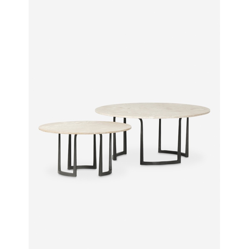 Sarnai Nesting Coffee Table (Set of 2) Cream Marble