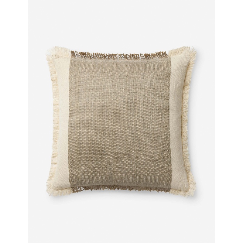 Seraphina Pillow by Amber Lewis x Loloi Ivory and Earth 18″ x 18″ Polyester